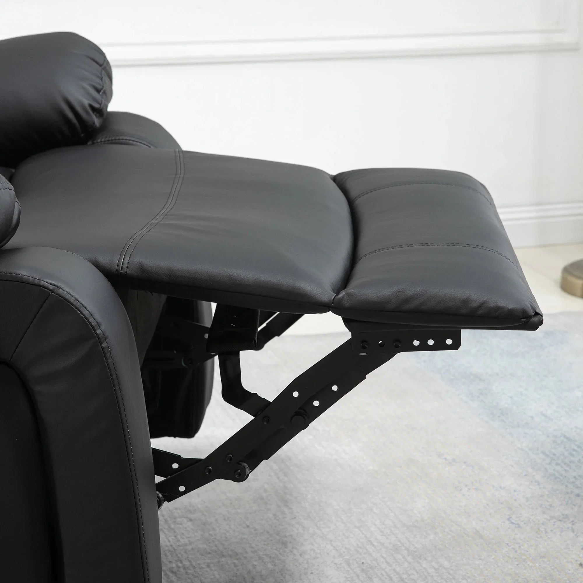Vibration Massage Reclining Swivel Chair in Faux Leather - Available in 3 Colours