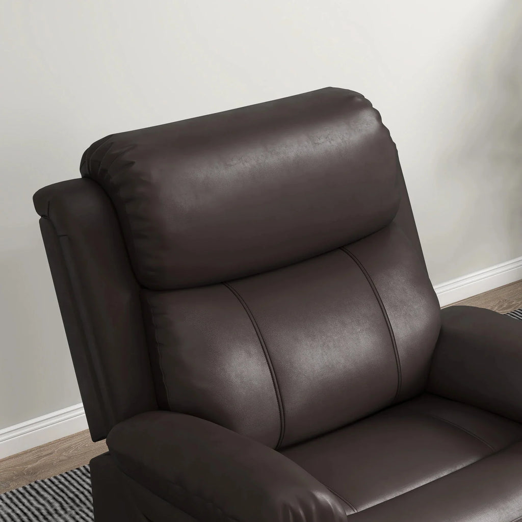 Vibration Massage Reclining Swivel Chair in Faux Leather - Available in 3 Colours