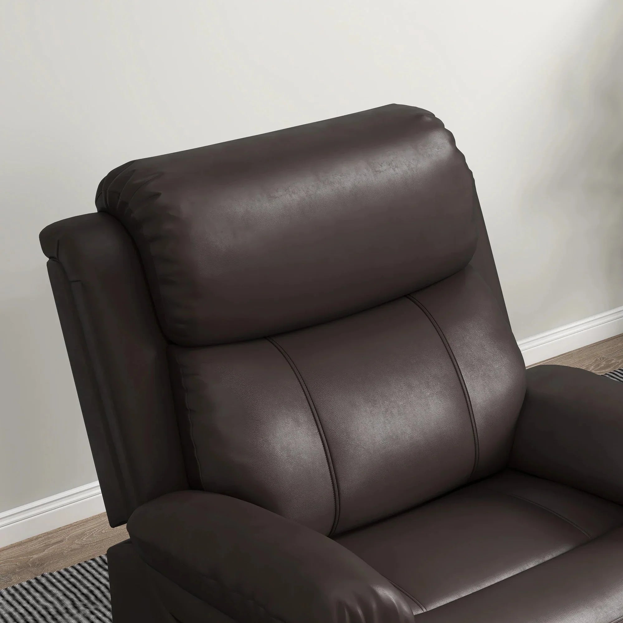 Vibration Massage Reclining Swivel Chair in Faux Leather - Available in 3 Colours