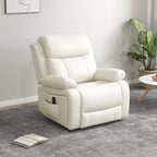 Vibration Massage Reclining Swivel Chair in Faux Leather - Available in 3 Colours