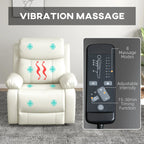 Vibration Massage Reclining Swivel Chair in Faux Leather - Available in 3 Colours