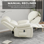 Vibration Massage Reclining Swivel Chair in Faux Leather - Available in 3 Colours