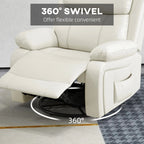 Vibration Massage Reclining Swivel Chair in Faux Leather - Available in 3 Colours