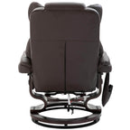 10 Vibration Point Massage Reclining Chair and Ottoman in Faux Leather - Available in 2 Colours