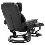 10 Vibration Point Massage Reclining Chair and Ottoman in Faux Leather - Available in 2 Colours
