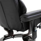10 Vibration Point Massage Reclining Chair and Ottoman in Faux Leather - Available in 2 Colours
