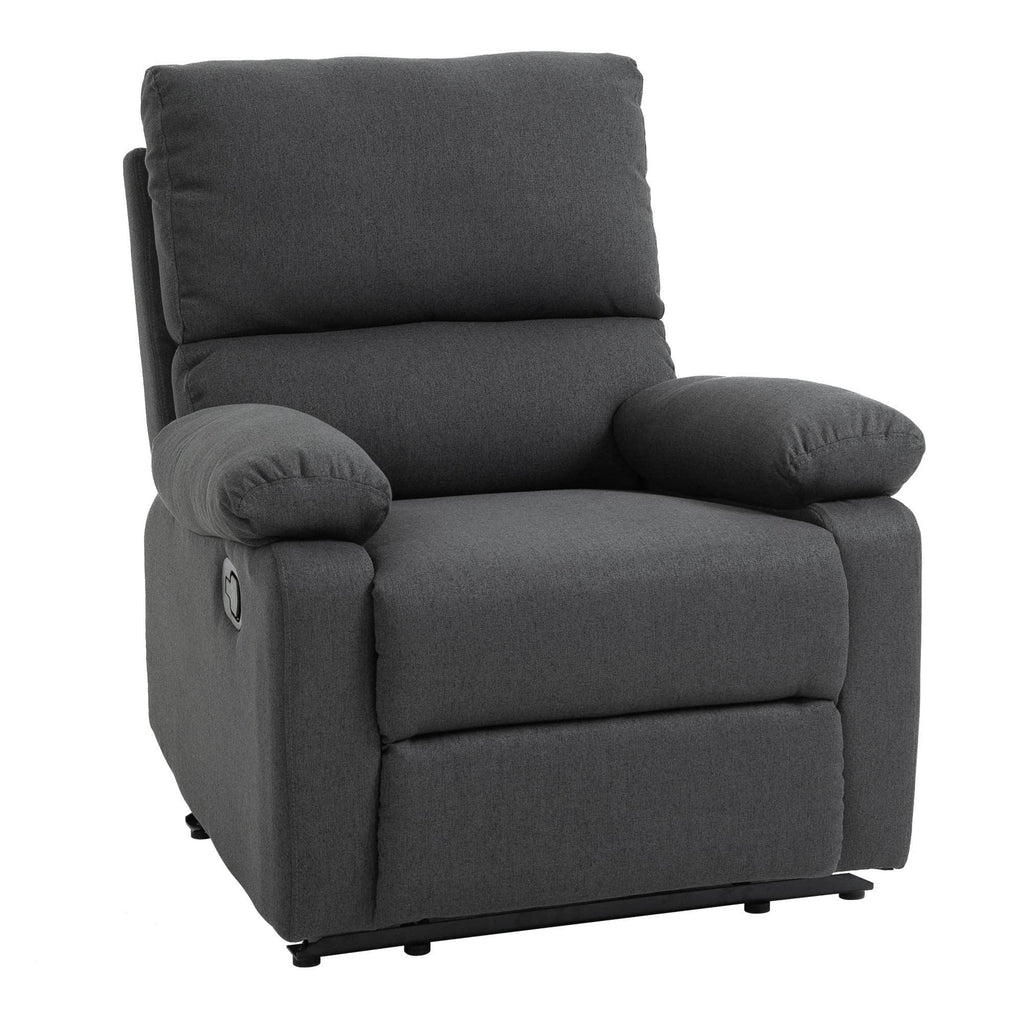 Linen Reclining Chair with Plush Padded Back - Available in 2 Colours