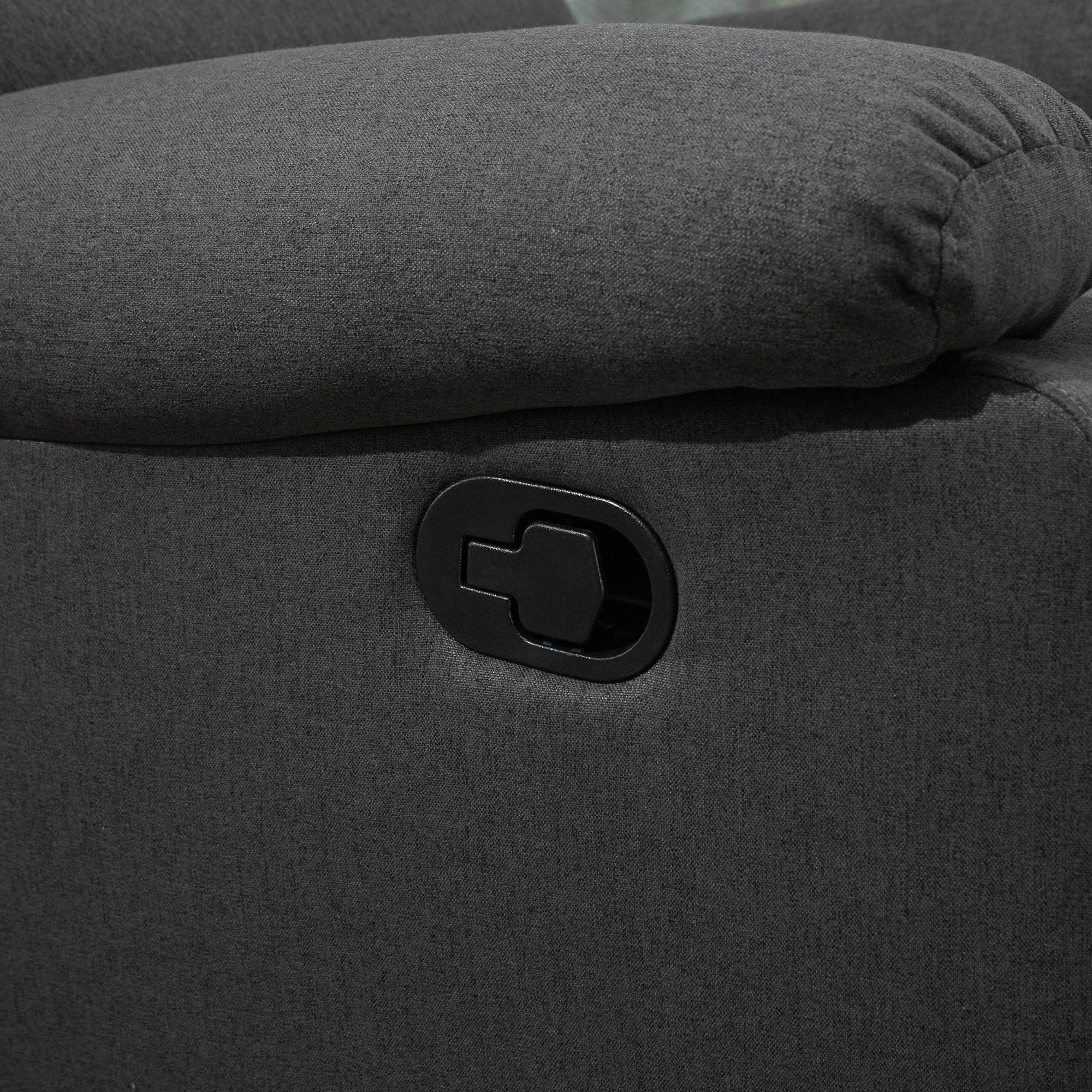 Pending - Aosom Reclining Armchair Single Recliner Sofa Lounge Linen Fabric Manual Adjustable Reclining Armchair with Padded Back for Home Theater Living Room  - Available in 2 Colours