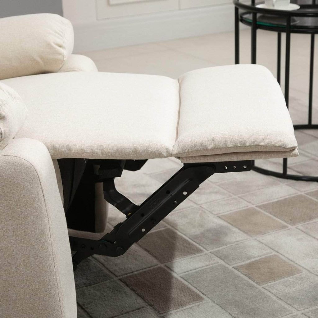 Pending - Aosom Reclining Armchair Single Recliner Sofa Lounge Linen Fabric Manual Adjustable Reclining Armchair with Padded Back for Home Theater Living Room  - Available in 2 Colours