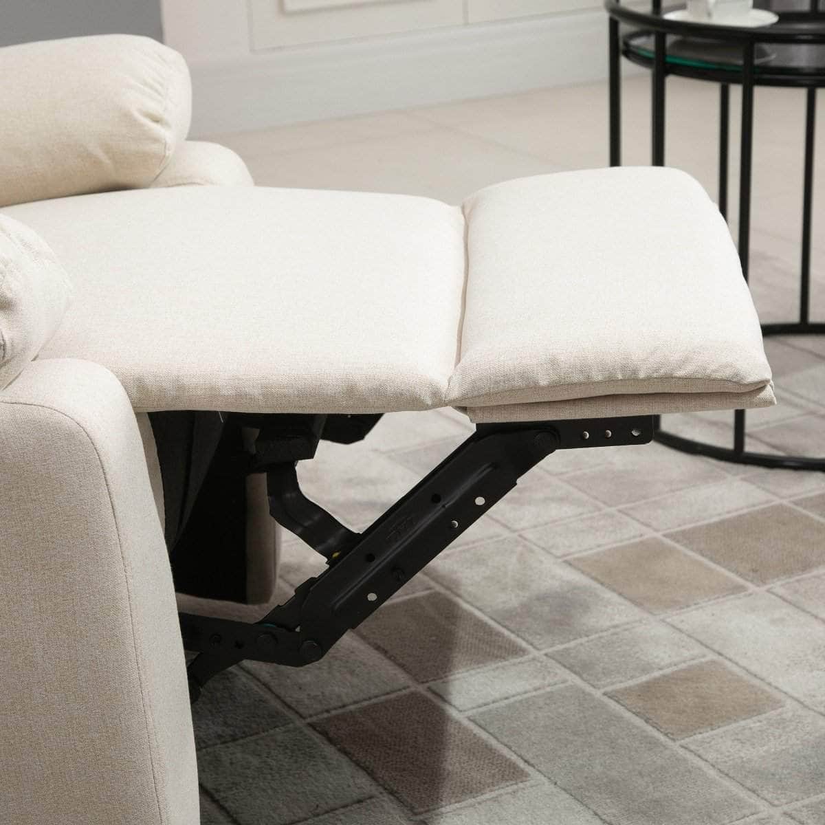 Pending - Aosom Reclining Armchair Single Recliner Sofa Lounge Linen Fabric Manual Adjustable Reclining Armchair with Padded Back for Home Theater Living Room  - Available in 2 Colours