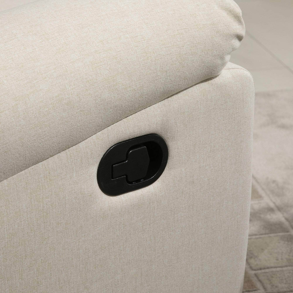 Pending - Aosom Reclining Armchair Single Recliner Sofa Lounge Linen Fabric Manual Adjustable Reclining Armchair with Padded Back for Home Theater Living Room  - Available in 2 Colours