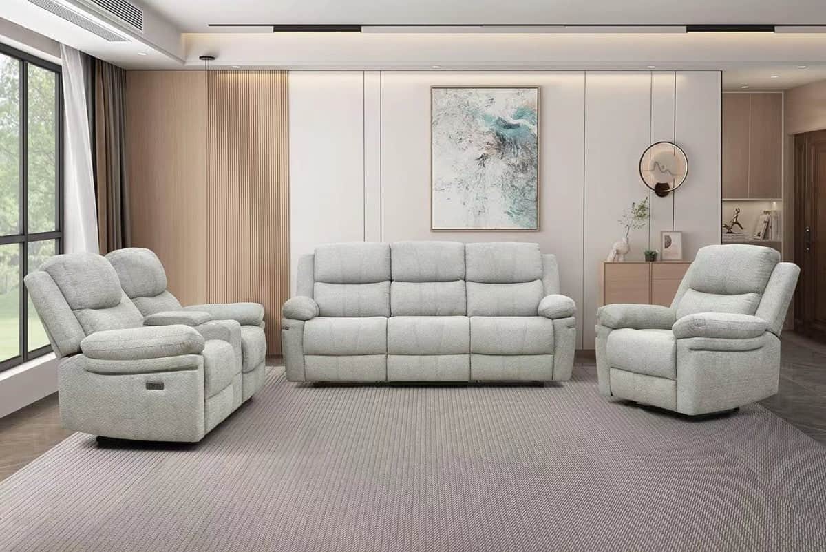 Thea 3 Piece Power Reclining Sofa, Loveseat and Chair Set - Available in 2 Colours