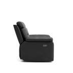 Nelson 64.17" Reclining 2 Seater Loveseat in Black Leather