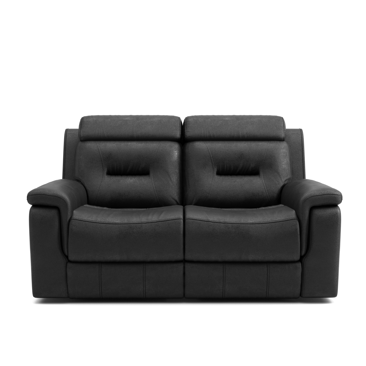 Nelson 64.17" Reclining 2 Seater Loveseat in Black Leather