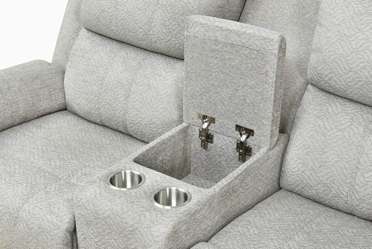 Thea 59" Power Reclining 2 Seater Loveseat with Storage Console - Available in 2 Colours