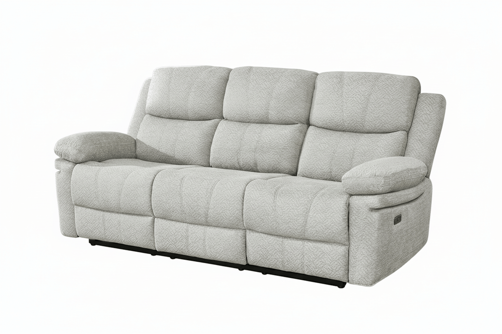 Brassex Inc. Thea 83.46" Power Reclining 3 Seater Sofa with Fold Down Tray and Cupholders, image 7