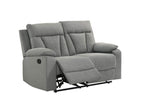 Makena 60.5" Reclining 2 Seater Loveseat in Grey