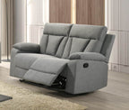 Makena 60.5" Reclining 2 Seater Loveseat in Grey
