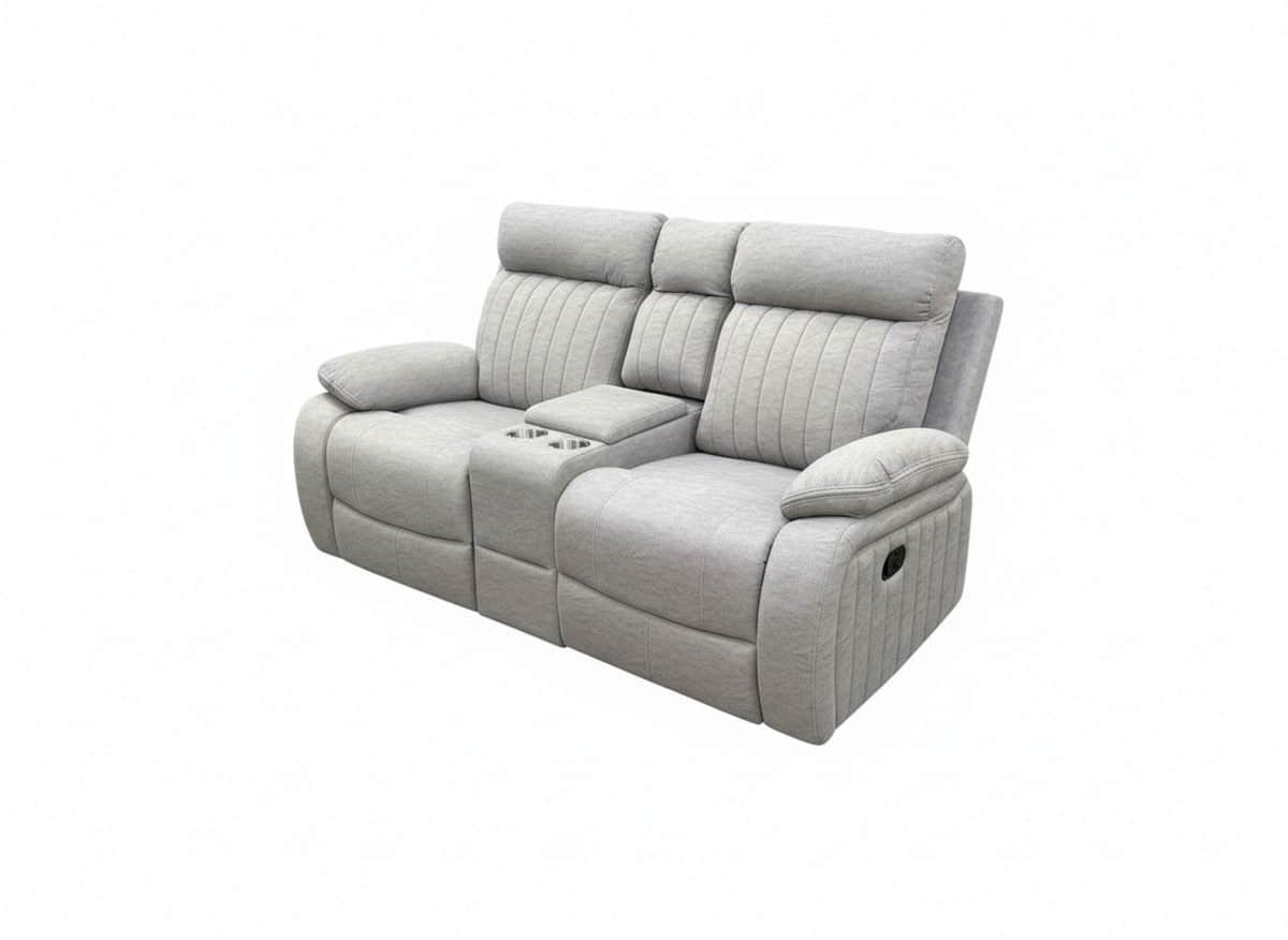 Elyse 71.3" Reclining 2 Seater Loveseat with Storage Console - Available in 2 Colours