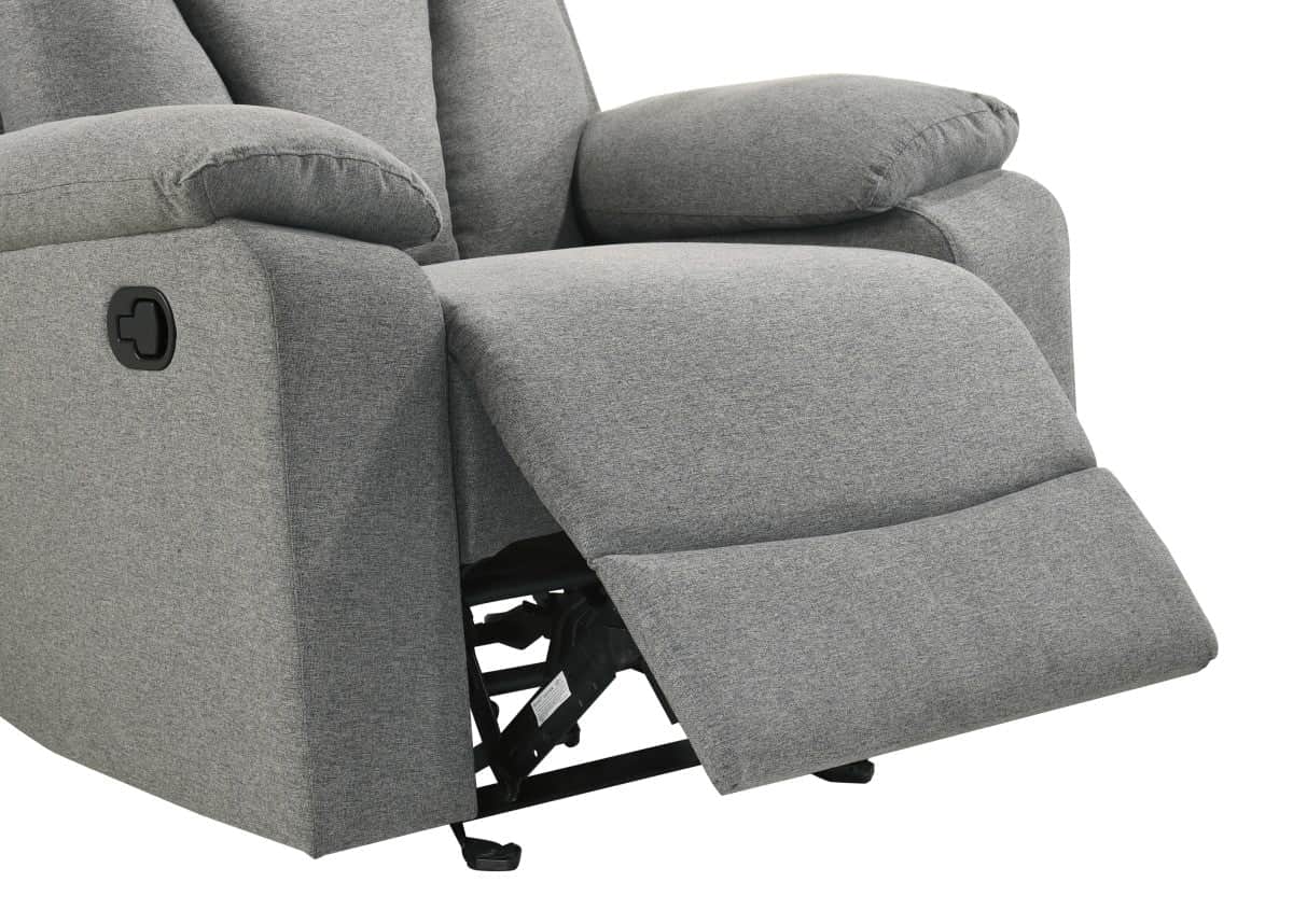 Makena 37.25" Rocker Reclining Chair in Grey