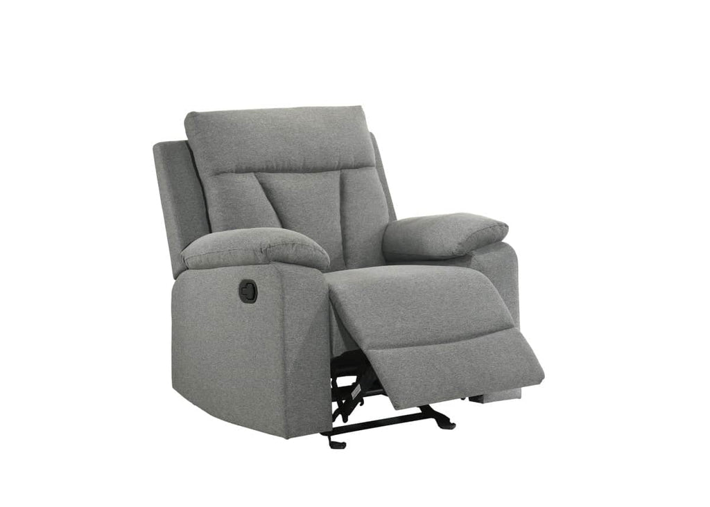 Makena 37.25" Rocker Reclining Chair in Grey