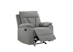 Makena 37.25" Rocker Reclining Chair in Grey