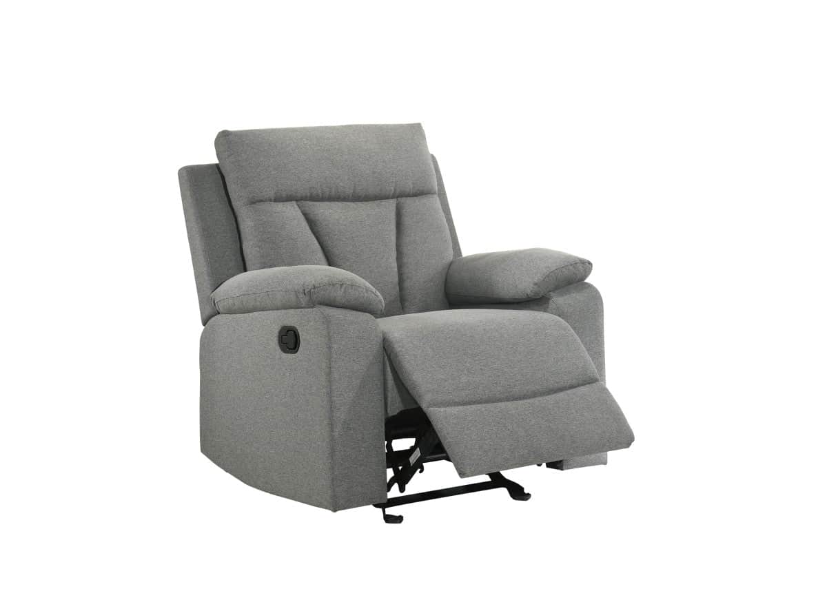 Makena 37.25" Rocker Reclining Chair in Grey