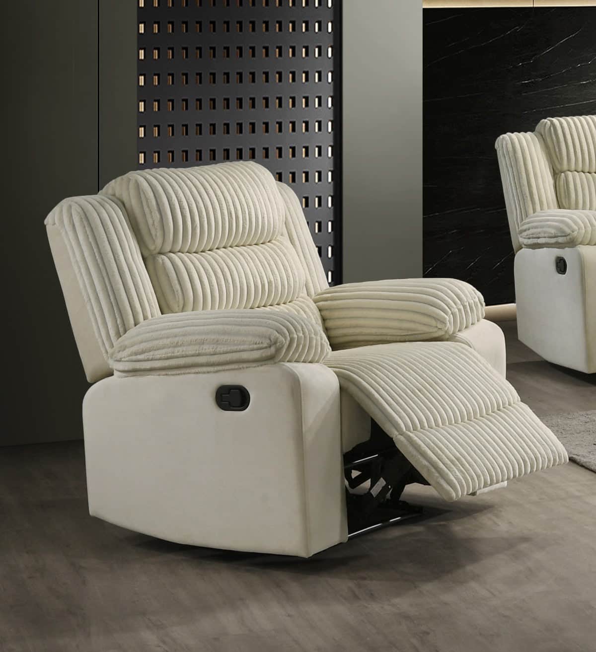 Romilly 37" Corduroy Reclining Chair - Available in 2 Colours