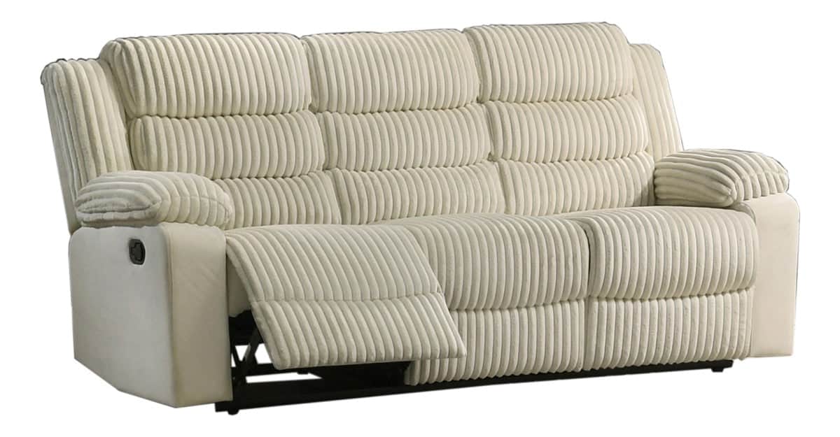 Romilly 82" Corduroy Reclining 3 Seater Sofa - Available in 2 Colours