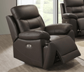 Pending - IFDC Chocolate Brown Calloway Power Recliner Chair - Available in 3 Colours