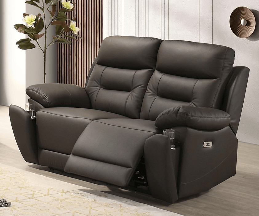 Pending - IFDC Chocolate Brown Calloway Power Recliner Loveseat - Available in 3 Colours
