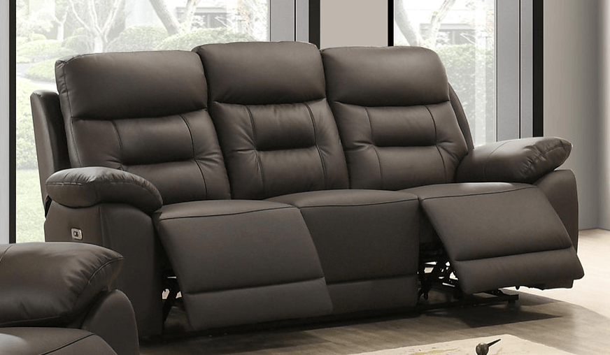 Pending - IFDC Chocolate Brown Calloway Power Recliner Sofa - Available in 3 Colours