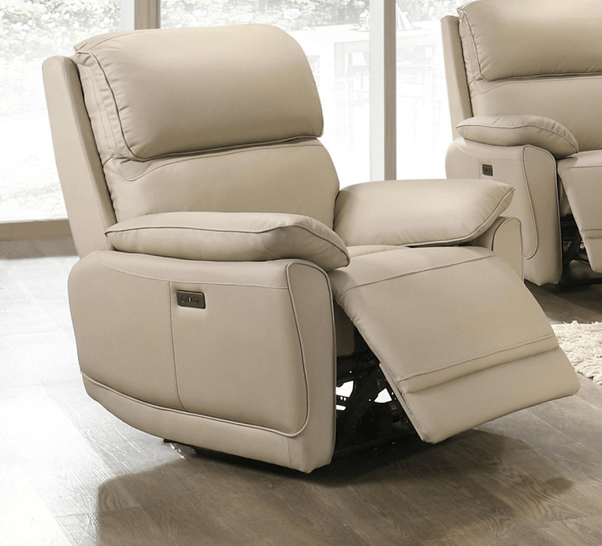 Pending - IFDC Cream Beige Beckett Power Recliner Chair - Available in 3 Colours
