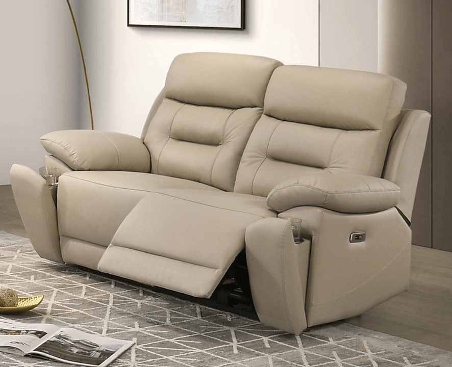 Pending - IFDC Cream Beige Calloway Power Recliner Loveseat - Available in 3 Colours