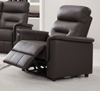 Pending - IFDC Espresso Thatcher Power Recliner Leather Chair - Available in 2 Colours