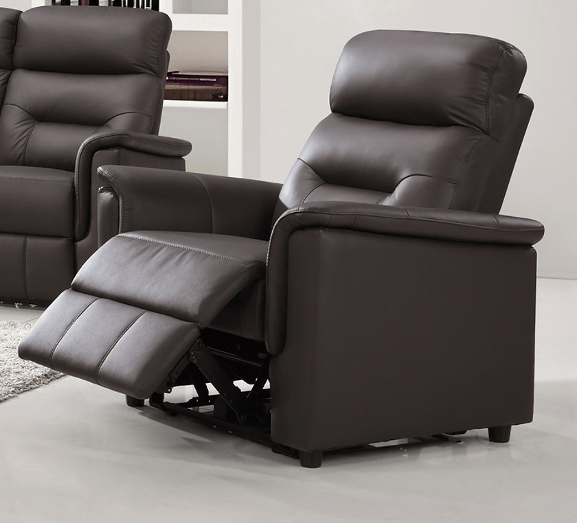 Pending - IFDC Espresso Thatcher Power Recliner Leather Chair - Available in 2 Colours