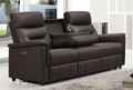 Pending - IFDC Reclining Sofas Espresso Thatcher Power Recliner Leather Sofa - Available in 2 Colours