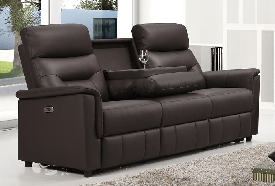 Pending - IFDC Reclining Sofas Espresso Thatcher Power Recliner Leather Sofa - Available in 2 Colours