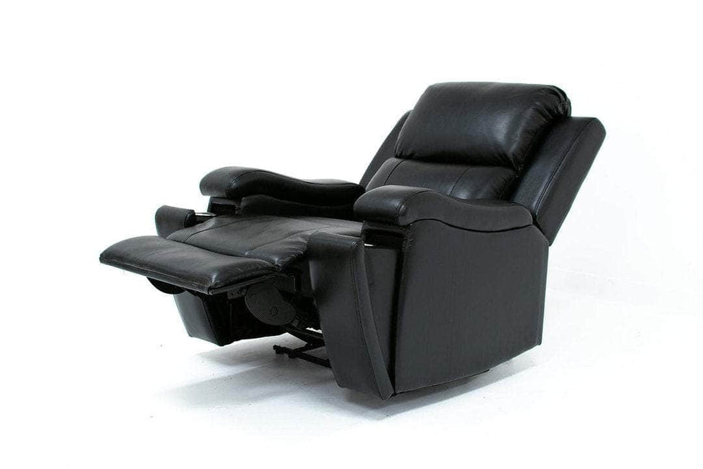 Mississauga Black Leather Gel Power Recliner Living Room Collection
