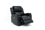 Mississauga Black Leather Gel Power Recliner Living Room Collection
