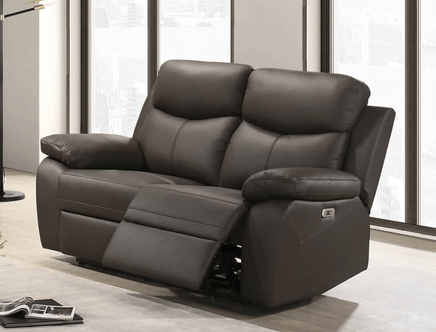 Pending - IFDC Winslow Power Recliner Leather Loveseat in Dark Chocolate