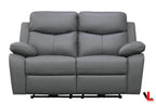 Aveon 2 Piece Pillow Top Arm Reclining Sofa and Loveseat Set in Leather Match - Available in 2 Colours