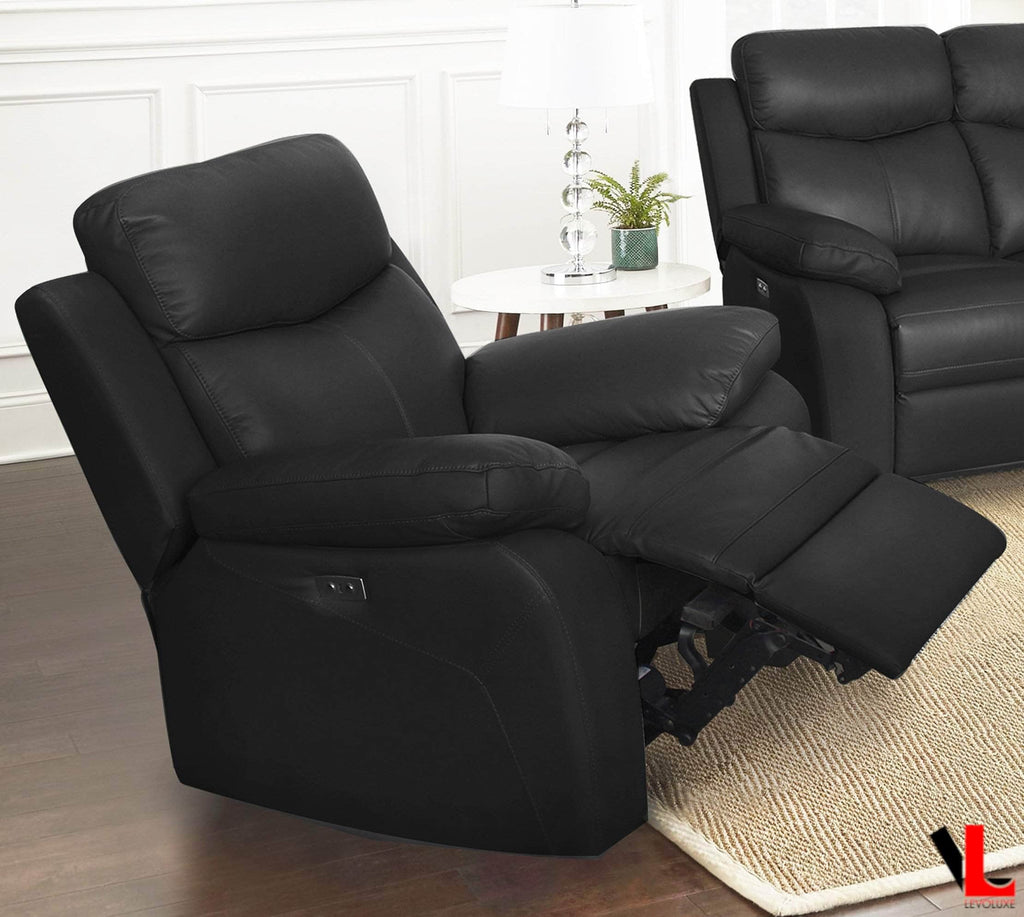 Levoluxe Aveon 38.5" Pillow Top Arm Reclining Chair in Leather Match, image 1
