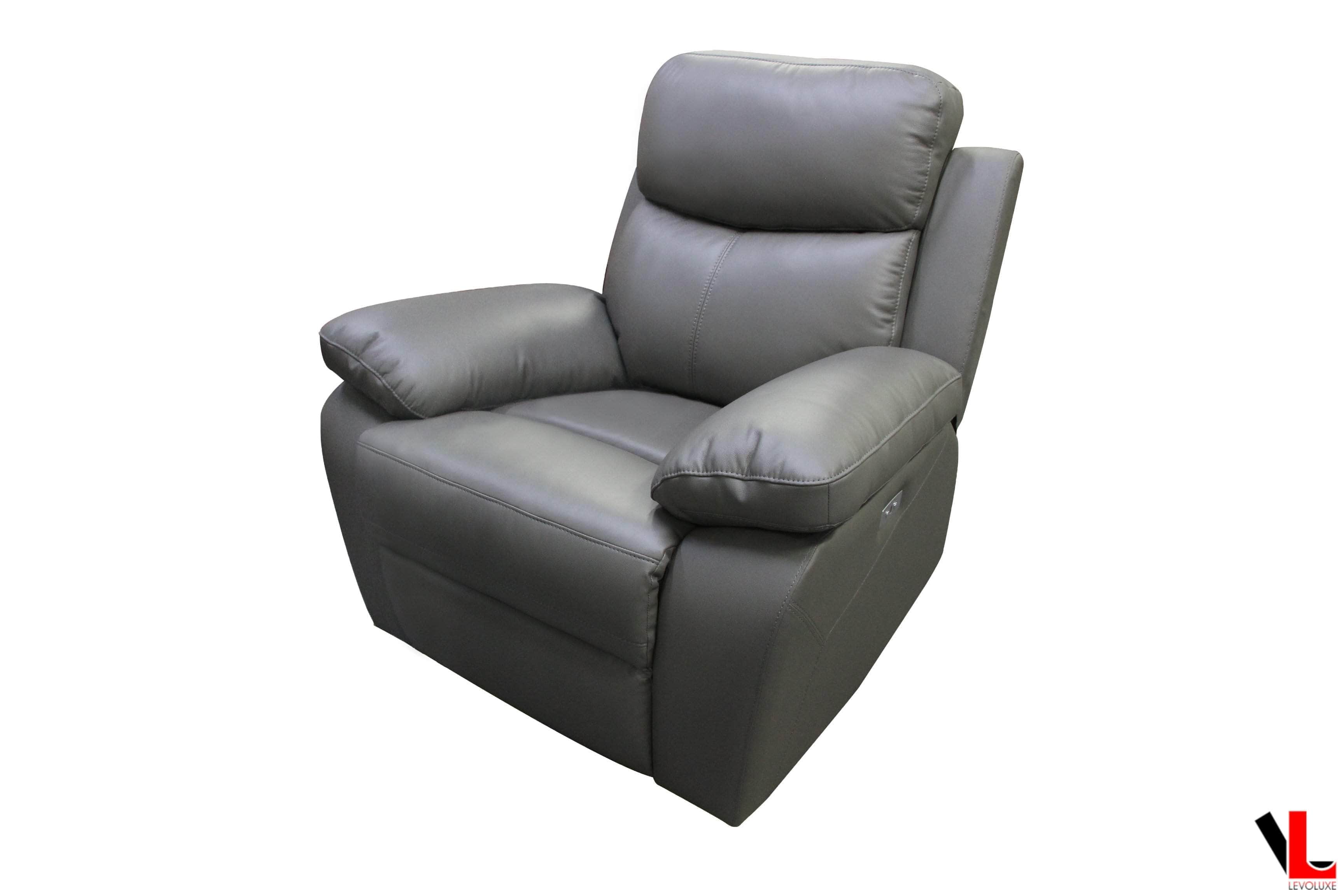 Aveon 38.5" Pillow Top Arm Reclining Chair in Leather Match - Available in 2 Colours