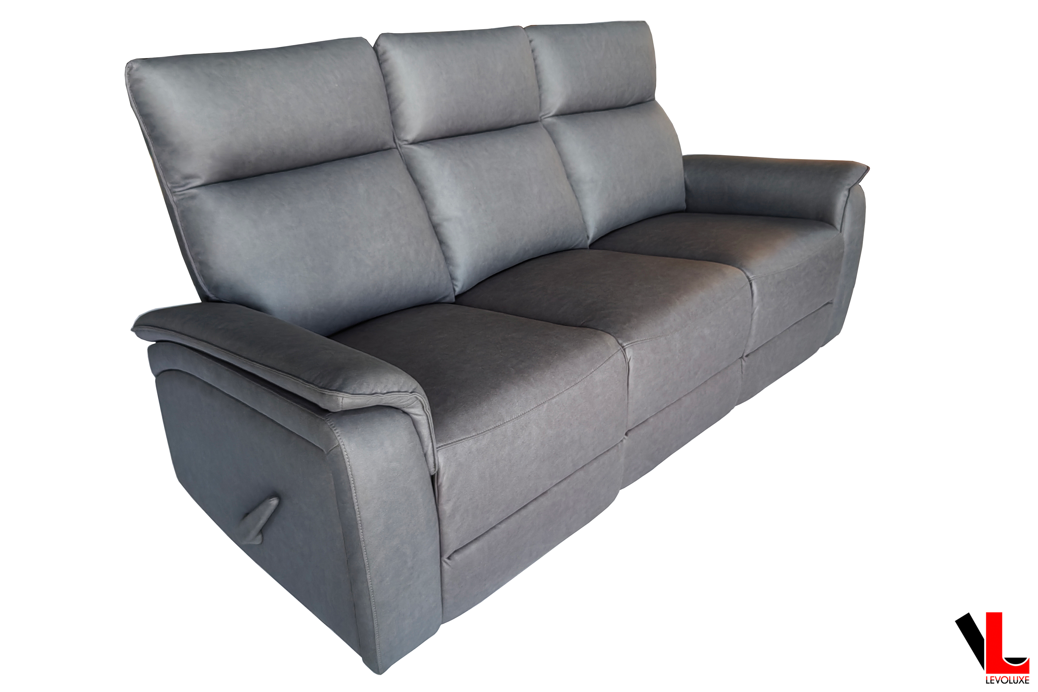 Sereno 78" Reclining 3 Seater Sofa in Jaxxon Smoke