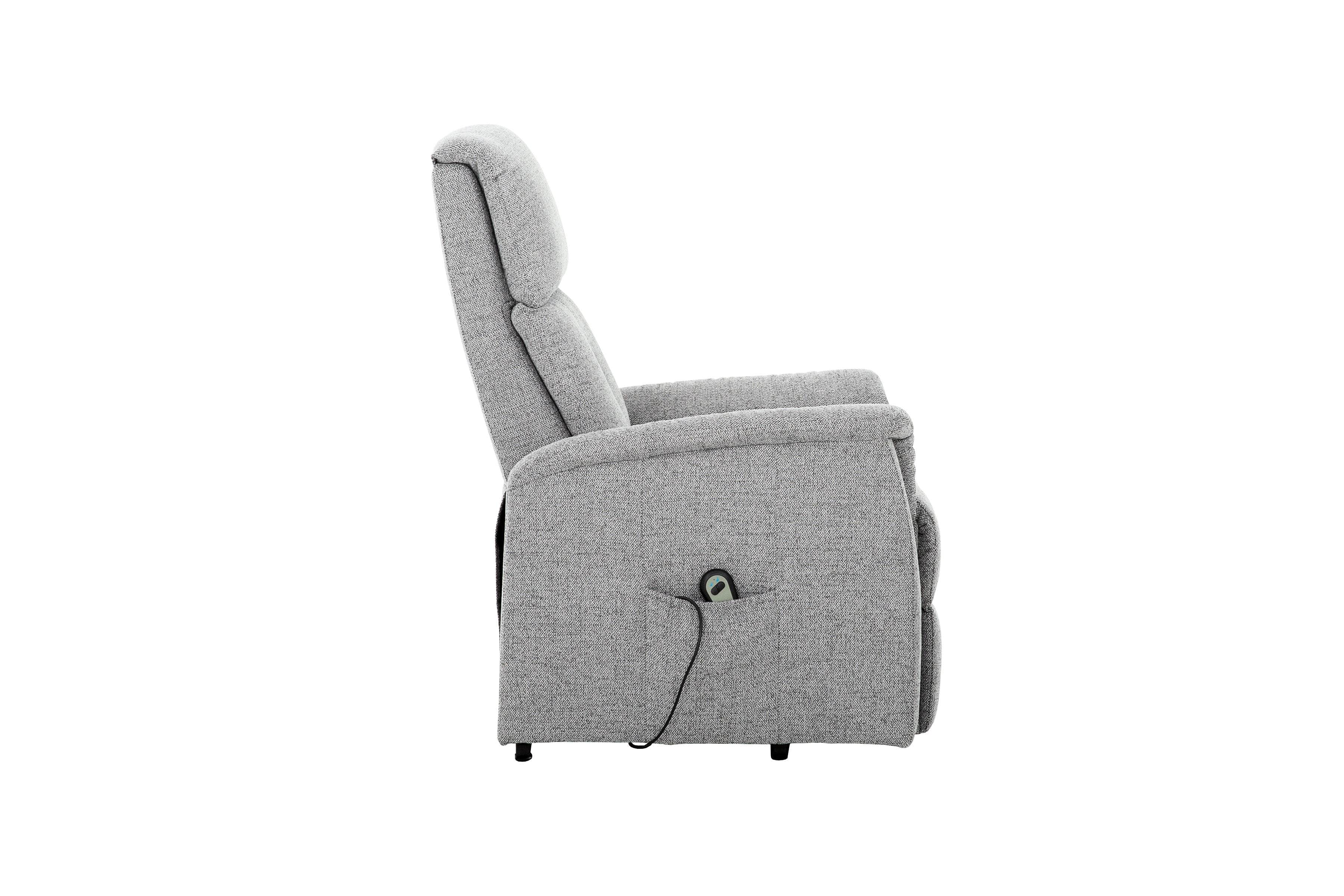 Evelyn Padded Power Lift Reclining Chair in Grey