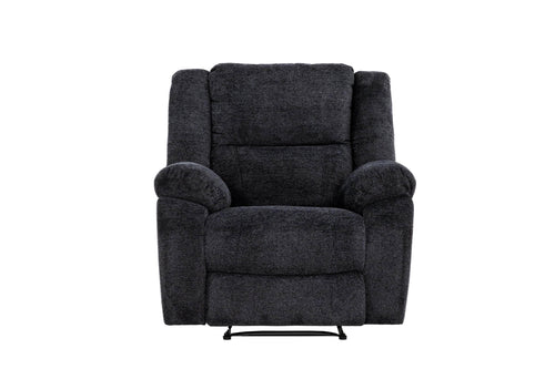 Arthur Pillow Top Arm Rocker Reclining Chair in Dark Grey
