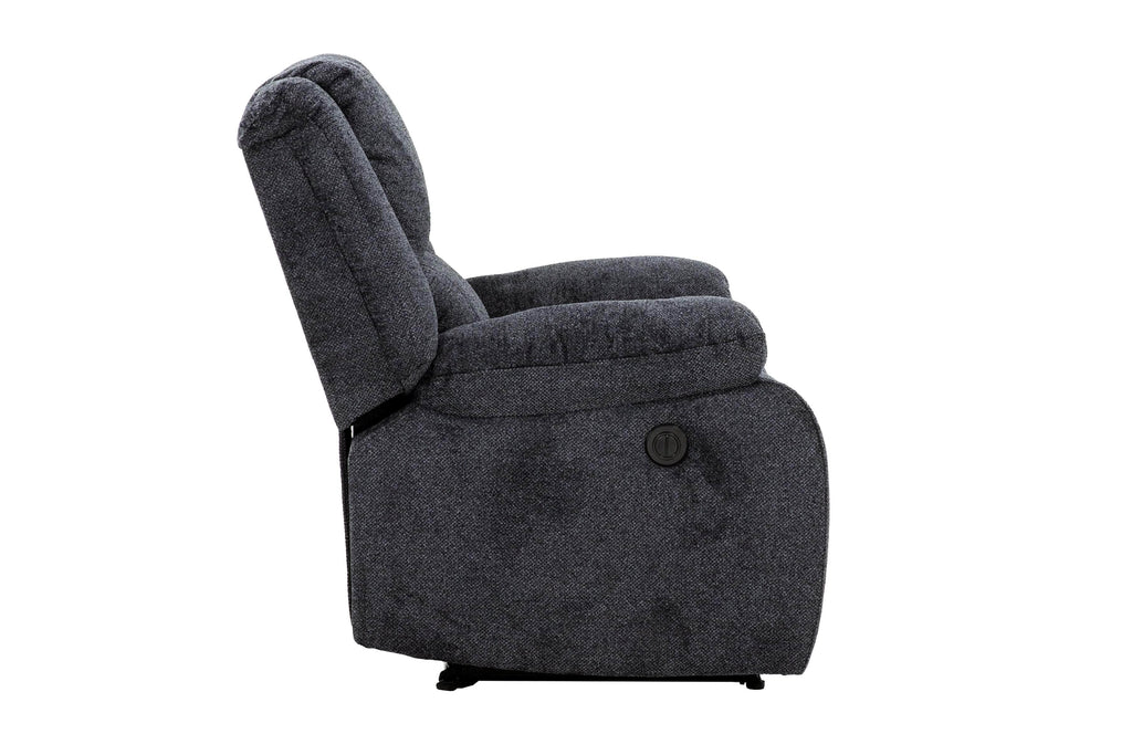Arthur Pillow Top Arm Rocker Reclining Chair in Dark Grey