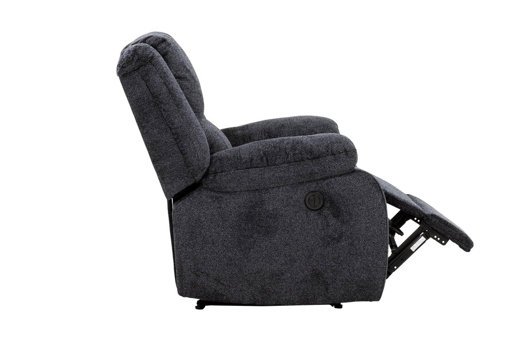 Arthur Pillow Top Arm Rocker Reclining Chair in Dark Grey