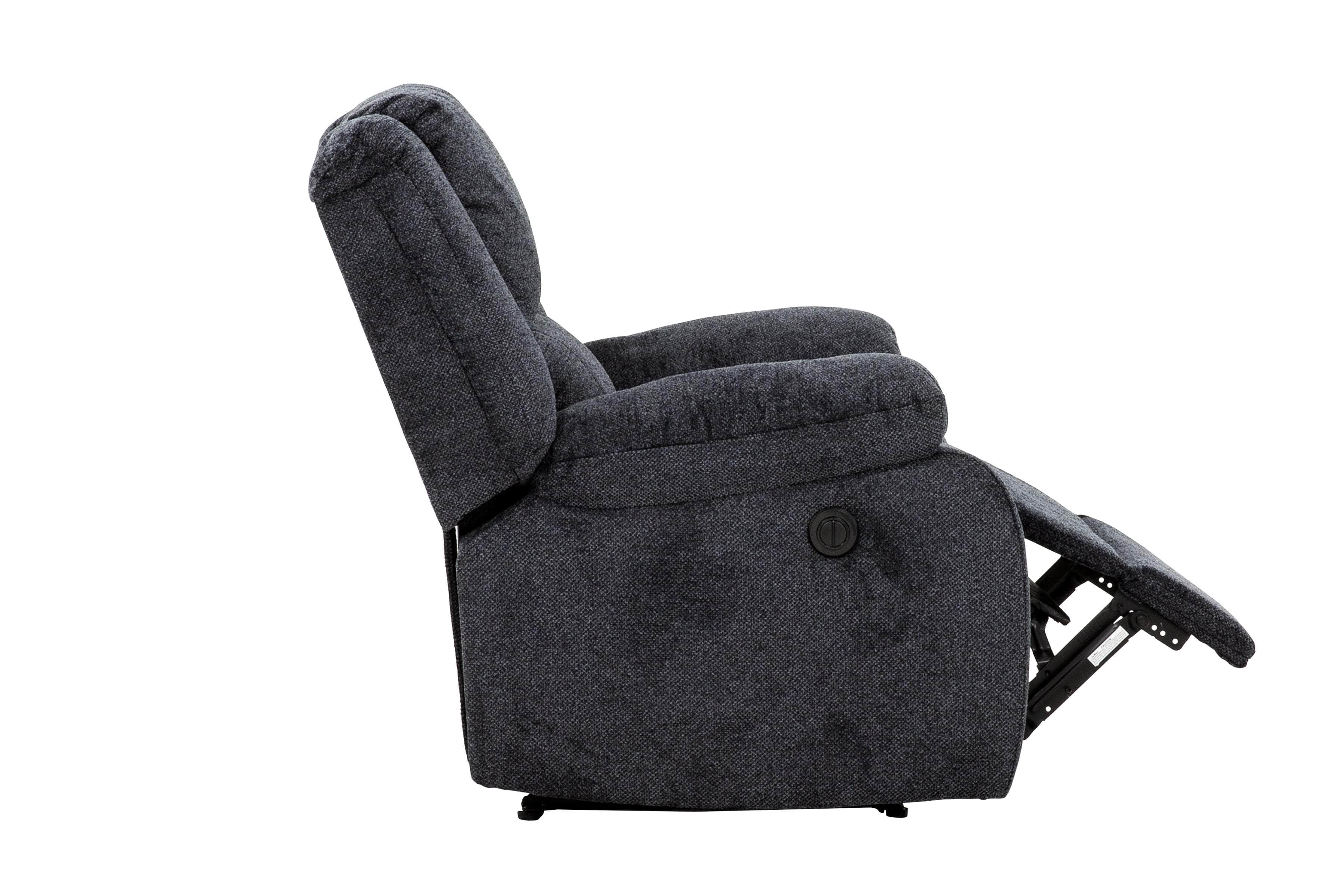 Arthur Pillow Top Arm Rocker Reclining Chair in Dark Grey